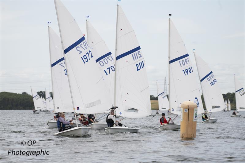 The gybe mark in race 4 of the Noble Marine Streaker Nationals at Grafham Water SC photo copyright Paul Sanwell / OPP taken at Grafham Water Sailing Club and featuring the Streaker class