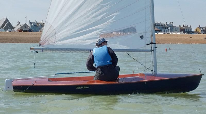 Denise Judd sailing the fully restored Streaker 1384 'Retro Blue' photo copyright Simon Cory taken at Downs Sailing Club and featuring the Streaker class