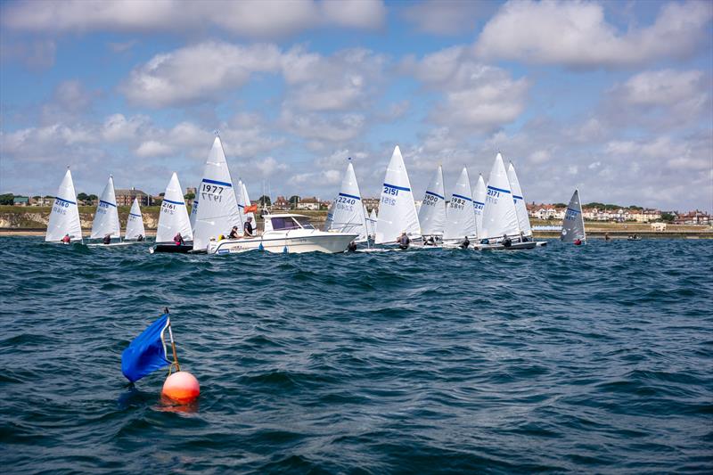 Start of race 4 on the final day at the 2026 Noble Marine Streaker Nationals photo copyright Michael Oliver taken at Sunderland Yacht Club and featuring the Streaker class