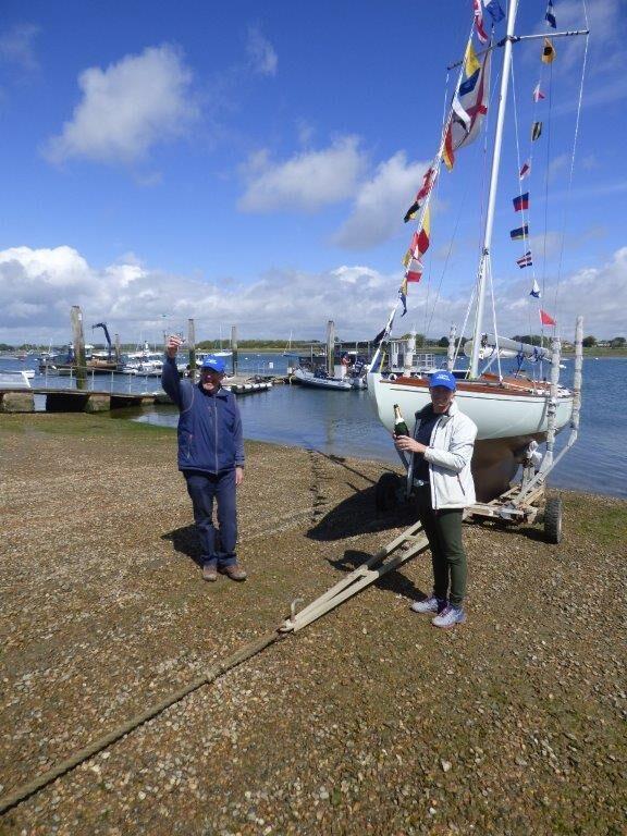 Solent Sunbeam Minty with Harriet Patterson and Roger Wickens photo copyright Solent Sunbeams taken at Itchenor Sailing Club and featuring the Sunbeam class