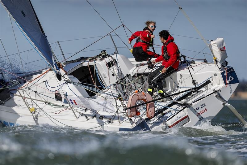 2025 Offshore Double Handed World Championships - Qualifying Race 2 - Théa Khelif & Thomas Andre (FRA 1) photo copyright Paul Wyeth / RORC taken at Royal Ocean Racing Club and featuring the Sun Fast 30 class