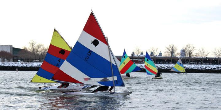 Sunfish dinghies photo copyright Manhattan Yacht Club taken at Manhattan Yacht Club and featuring the Sunfish class