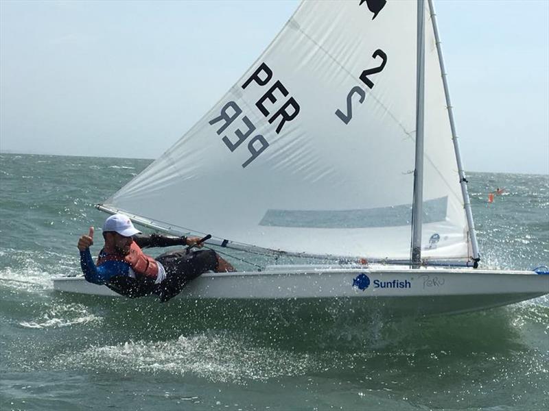 Jean Paul de Trazegnies - 2018 ISCA South American & Caribbean Championship - Day 2 photo copyright Andres Herkrath Sanclemente taken at  and featuring the Sunfish class