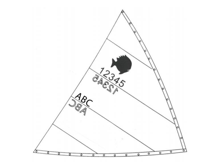 Sunfish Sail Diagram with National Letters photo copyright International Sunfish Class Association taken at  and featuring the Sunfish class