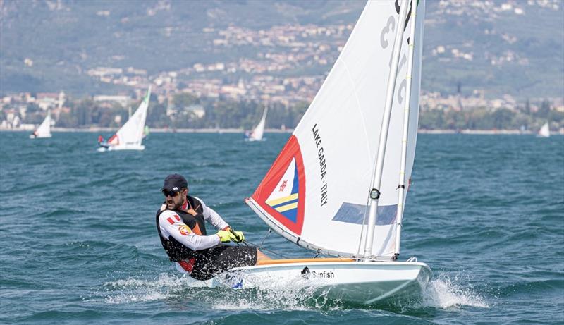 2022 Sunfish World Championship, day 1 photo copyright Elena Giolai taken at Circolo Vela Torbole and featuring the Sunfish class