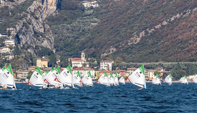 2022 Sunfish World Championship, day 1 photo copyright Elena Giolai taken at Circolo Vela Torbole and featuring the Sunfish class