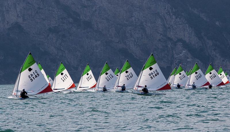 2022 Sunfish World Championship, day 1 photo copyright Elena Giolai taken at Circolo Vela Torbole and featuring the Sunfish class