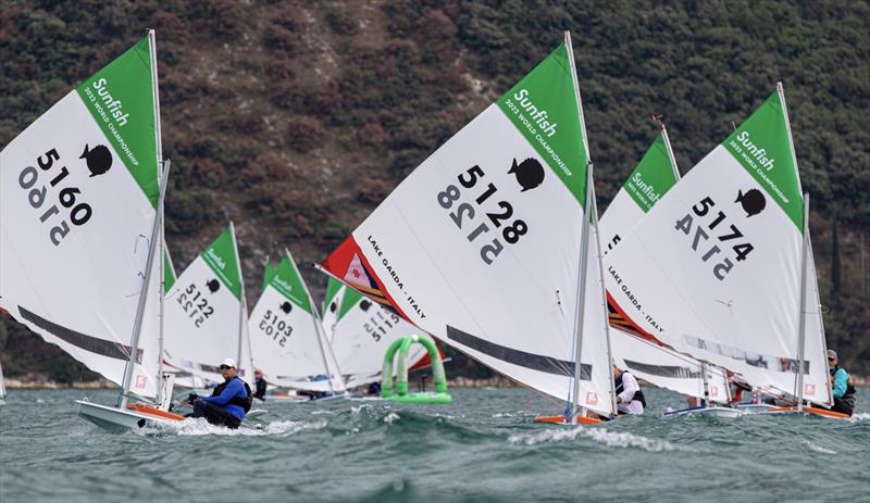 2022 Sunfish World Championship final day photo copyright Elena Giolai taken at Circolo Vela Torbole and featuring the Sunfish class