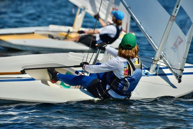 Racecourse action at the 2021 Sunfish Women's North Americans, at Columbia Yacht Club photo copyright Mark Alexander  taken at  and featuring the Sunfish class