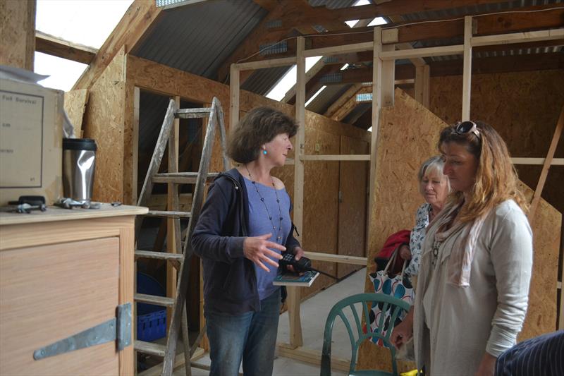 Viewing the early work on Solva Sailing Club's new changing rooms photo copyright Helen Hughes taken at Solva Sailing Club and featuring the  class