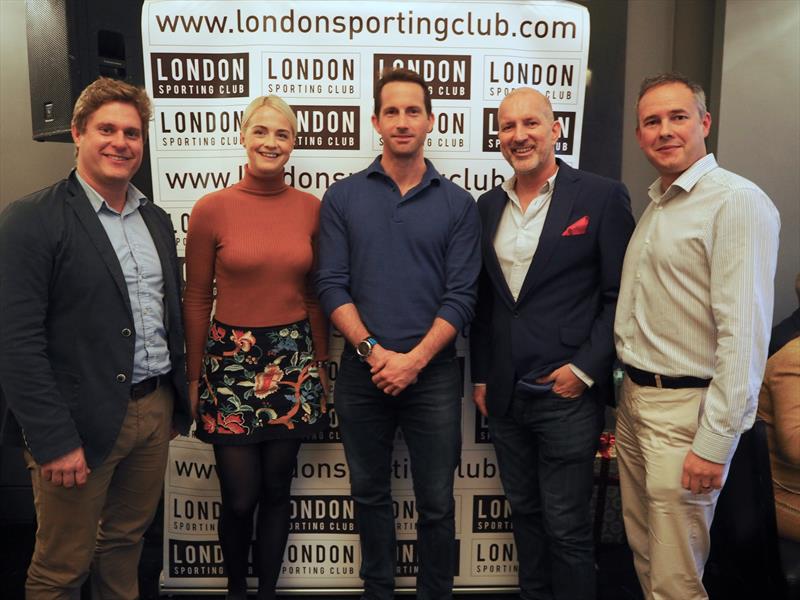 (l-r) Richard Percy CEO of the Andrew Simpson Foundation, Kate Staniforth Senior UK Marketing Manager for Sunsail, Sir Ben Ainslie, Clive Norton, Commercial Director for Sunsail, Simon Boulding Events Director for Sunsail photo copyright Sunsail taken at  and featuring the  class