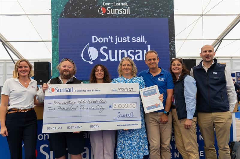 Representatives from Stewartby Sailing Club (runners-up) with the Funding the Future judges - photo © Sunsail