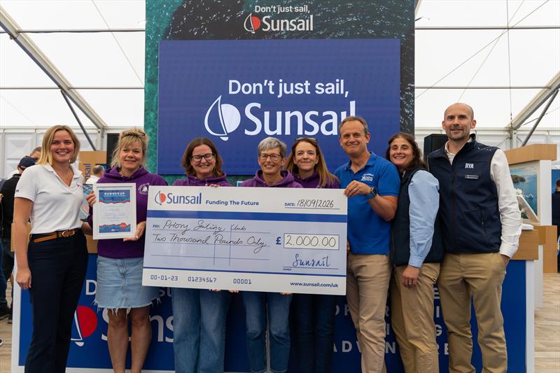 Representatives from Priory Sailing Club (runners-up) with the Funding the Future judges - photo © Sunsail