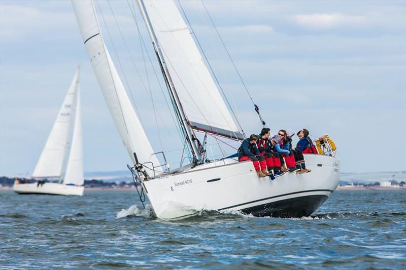 BUCS / BUSA Yachting Championships 2018 day 1 photo copyright Harry Bowerman Photography / harrybowerman.shootproof.com taken at Portsmouth Harbour Yacht Club and featuring the Sunsail F40 class