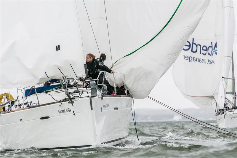 BUCS / BUSA Yachting Championships 2018 day 2 photo copyright Harry Bowerman Photography / harrybowerman.shootproof.com taken at Portsmouth Harbour Yacht Club and featuring the Sunsail F40 class