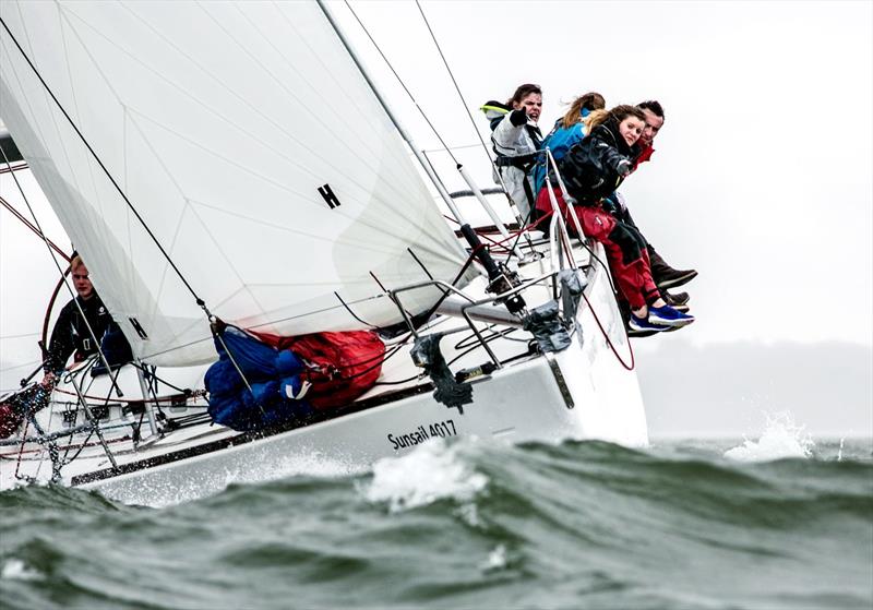 Oxford White during the BUCS / BUSA Yachting Championships 2018 photo copyright Harry Bowerman Photography / harrybowerman.shootproof.com taken at Portsmouth Harbour Yacht Club and featuring the Sunsail F40 class