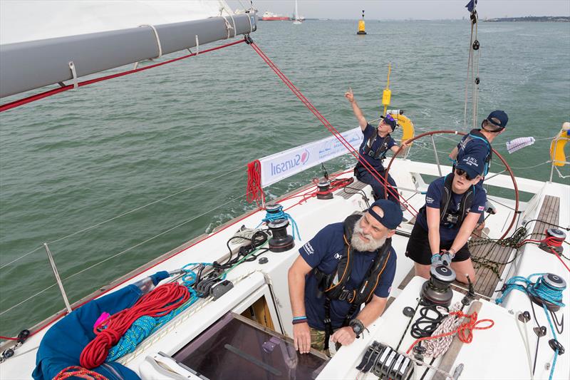 The Supporting Wounded Veterans team during the 2018 Round the Island Race photo copyright Ian Roman / www.ianroman.com taken at  and featuring the Sunsail F40 class