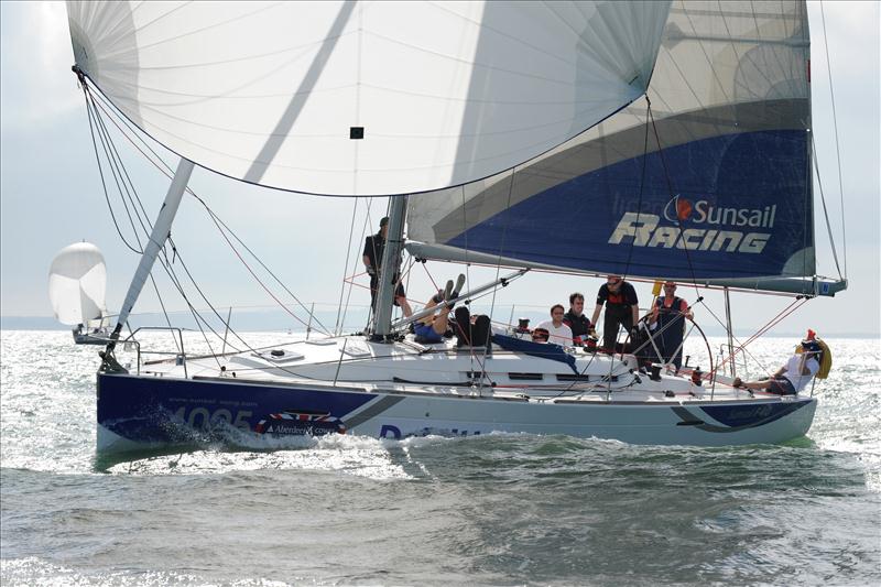 Sunsail F40's at Aberdeen Asset Management Cowes Week photo copyright Rick Tomlinson / www.rick-tomlinson.com taken at Cowes Combined Clubs and featuring the Sunsail F40 class
