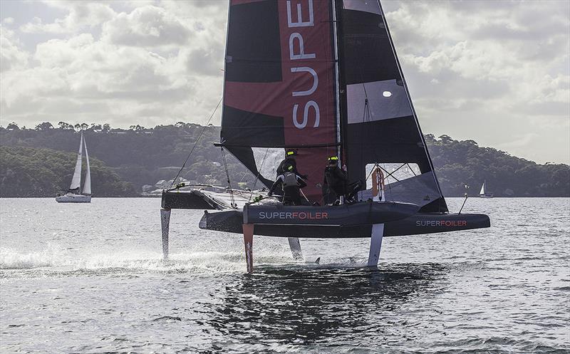 The SuperFoiler on Sydney Harbour photo copyright John Curnow taken at  and featuring the Superfoiler class