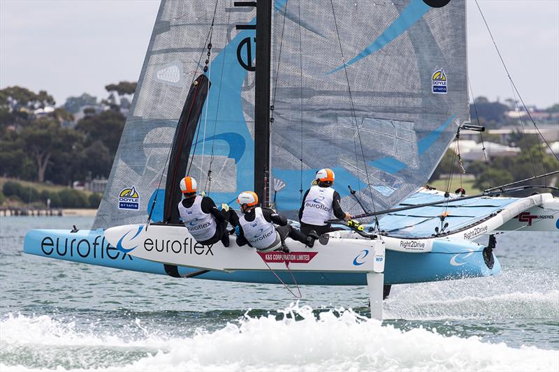 Euroflex - 2018 Superfoiler Grand Prix, Geelong - 9 February 2018 photo copyright Andrea Francolini taken at Royal Geelong Yacht Club and featuring the Superfoiler class