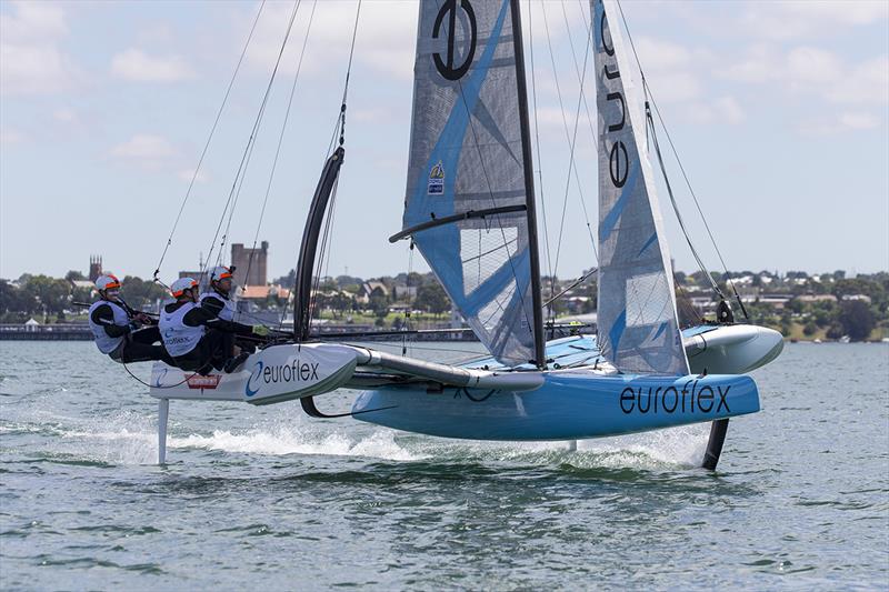 Euroflex - 2018 Superfoiler Grand Prix, Geelong - 9 February 2018 photo copyright Andrea Francolini taken at Royal Geelong Yacht Club and featuring the Superfoiler class