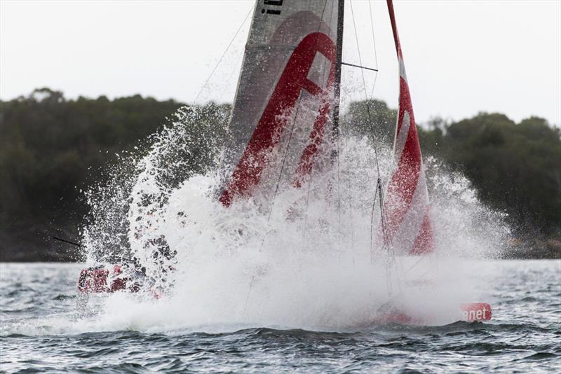 iDintranet in a splashdown photo copyright Andrea Francolini taken at  and featuring the Superfoiler class