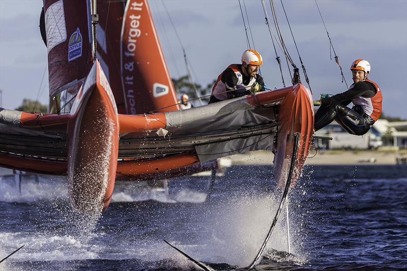 iD intranet ahead of tech2 photo copyright Andrea Francolini taken at Geographe Bay Yacht Club and featuring the Superfoiler class