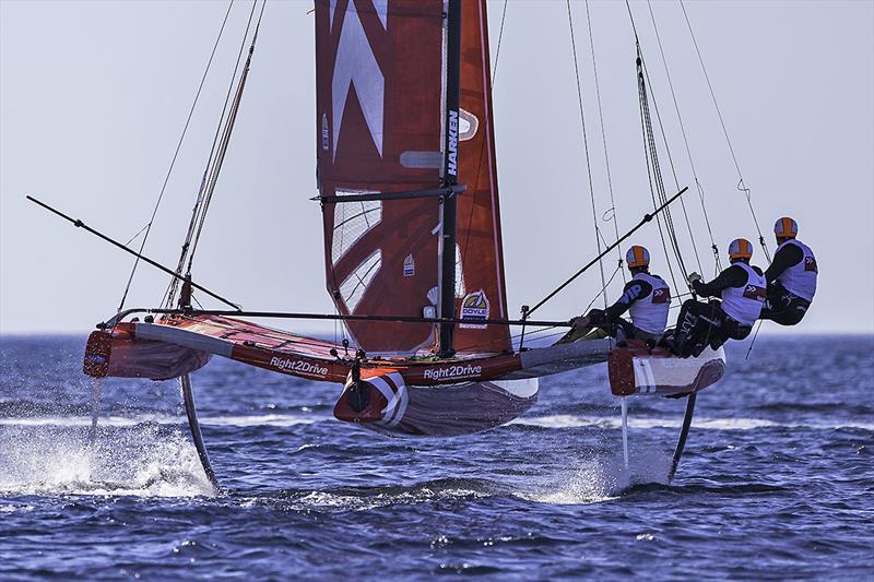 Up, up and away for tech2 photo copyright Andrea Francolini taken at Geographe Bay Yacht Club and featuring the Superfoiler class