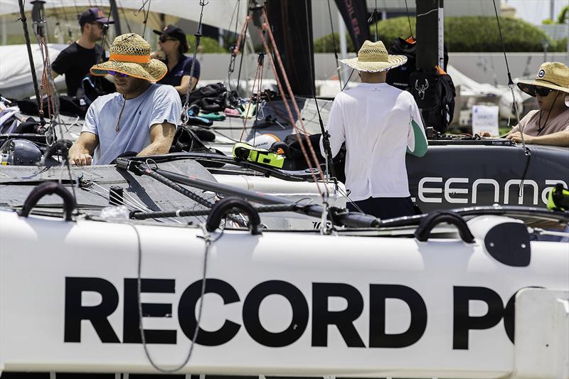 The business of getting things sorted in the boat park photo copyright Andrea Francolini taken at Woollahra Sailing Club and featuring the Superfoiler class