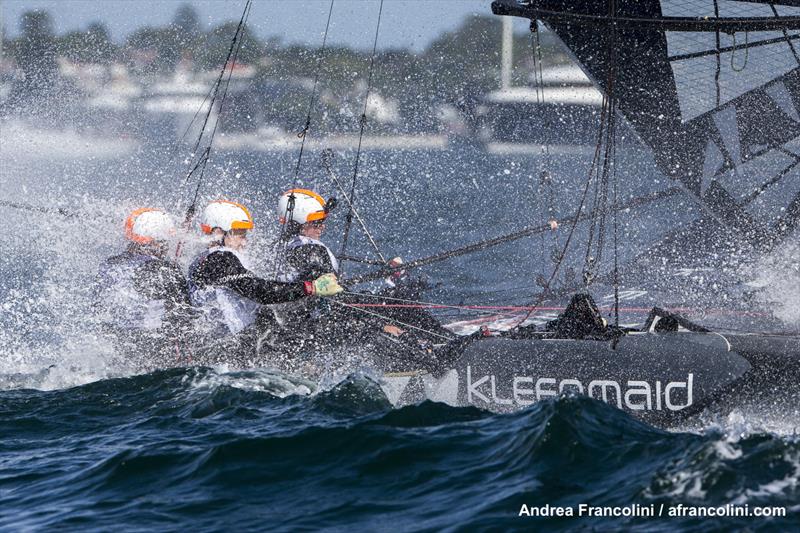 Olivia Price and her crew on Kleenmaid stay extra clean with yet another bath... - photo © Andrea Francolini