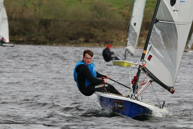 Peter Mackin ahead of the Supernova Nationals photo copyright Caz Hand taken at Llandudno Sailing Club and featuring the Supernova class