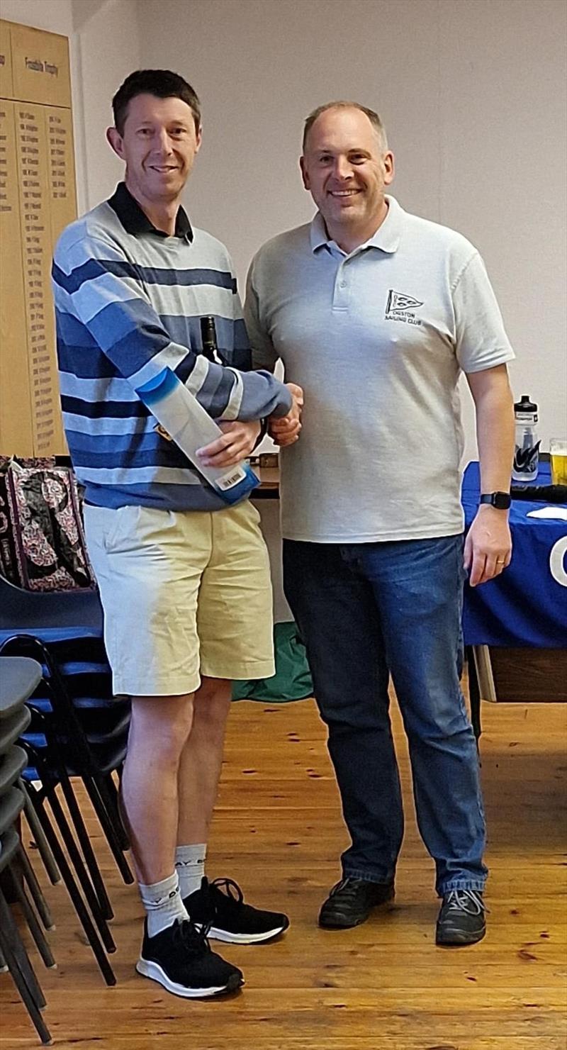 Steve Hawley wins the Ogston Supernova Open 2023 photo copyright Glynn Rawson taken at Ogston Sailing Club and featuring the Supernova class