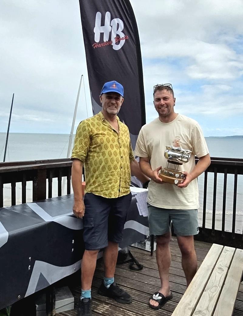 Tony Bleasdale (left) Class Chair and Tom White, Champion at the 2026 Supernova Nationals at Filey - photo © Sally Bleasdale