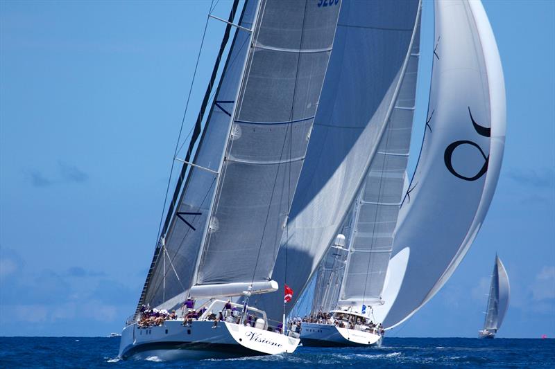 Superyachts racing Bermuda, America's Cup Superyacht Regatta, June 13, 2017 photo copyright Richard Gladwell taken at Royal Bermuda Yacht Club and featuring the Superyacht class