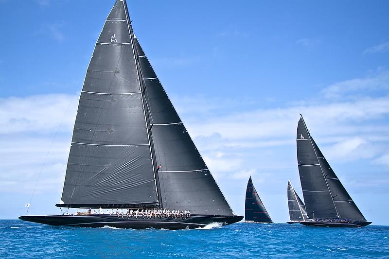 J-class racing in Bermuda during the 2017 America's Cup - they are close to the maximum size that could be hauled in Auckland if planned facilities were allowed to be constructed photo copyright Richard Gladwell taken at  and featuring the Superyacht class