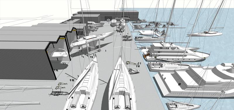 Planned Superyacht maintenance facility for Orams Site 18 photo copyright Panuku Developments taken at New York Yacht Club and featuring the Superyacht class