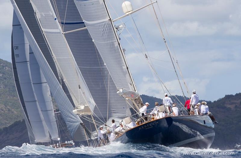 S/Y Rebecca during the 2018 Superyacht Challenge Antigua - photo © Claire Matches / www.clairematches.com