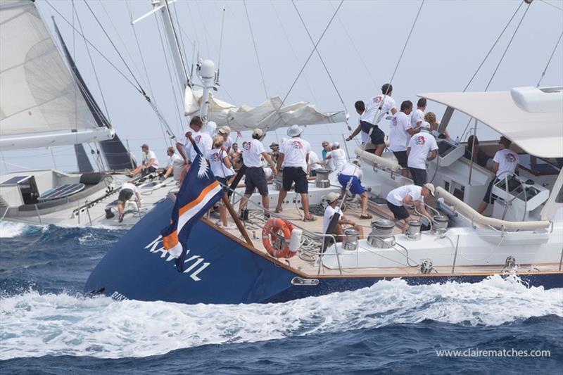 112ft (34m) Sparkman & Stephens sloop Kawil - 2018 Superyacht Challenge Antigua photo copyright Claire Matches / www.clairematches.com taken at  and featuring the Superyacht class