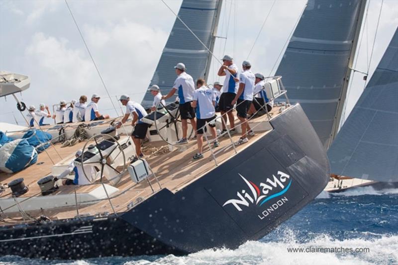 The 112ft (34m) Reichel Pugh sloop Nilaya - 2018 Superyacht Challenge Antigua photo copyright Claire Matches / www.clairematches.com taken at  and featuring the Superyacht class