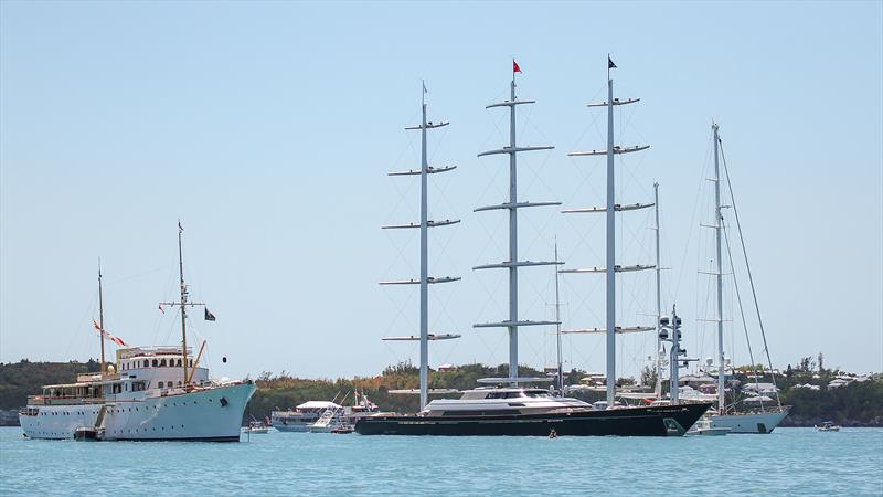 70 superyachts visited Bermuda for the 2017 America's Cup, over 100 are expected in Auckland spending up to $3million each or more - depending on the refit work undertaken. - photo © Richard Gladwell