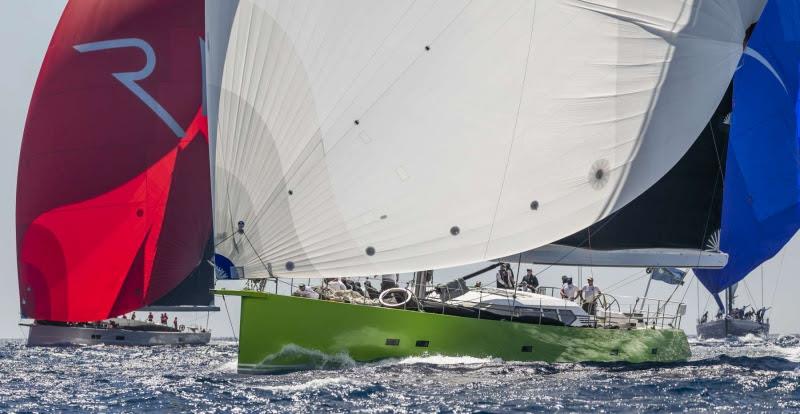 From left: Ribelle, Inoui and Magic Blue -  Loro Piana Superyacht Regatta 2019 - photo © Carlo Borlenghi