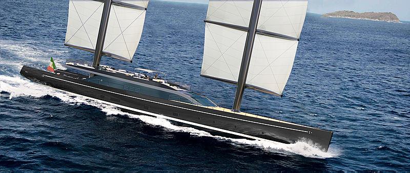 Perini Navi: up to 2,400sqm sail area on a 92m yacht photo copyright Perini Navi taken at  and featuring the Superyacht class