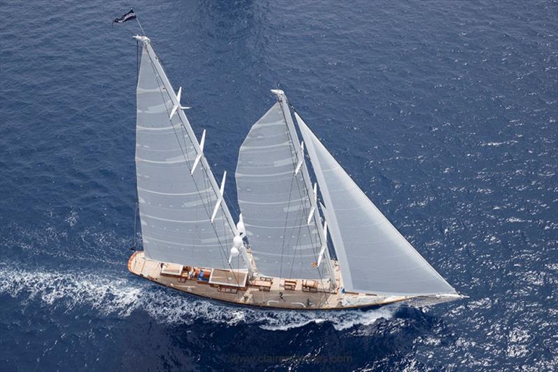The 169ft (52m) schooner Meteor - 2019 Superyacht Challenge Antigua photo copyright Claire Matches / www.clairematches.com taken at  and featuring the Superyacht class
