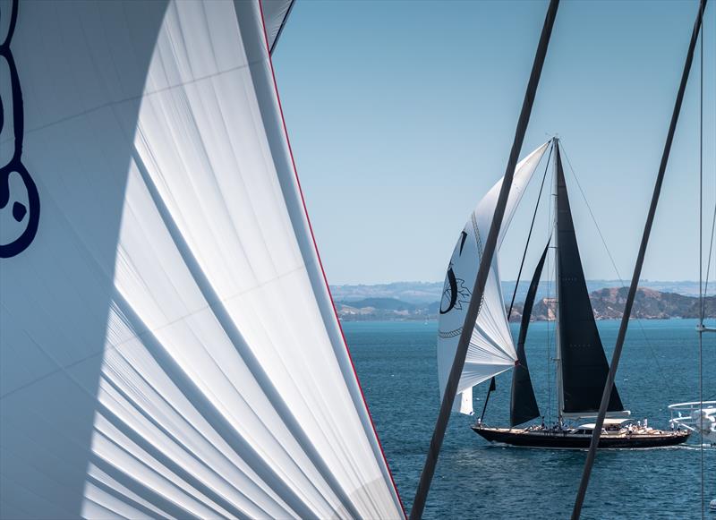 The view from above - NZ Millennium Cup 2020 - Russell - Bay of Islands - New Zealand photo copyright Jeff Brown taken at  and featuring the Superyacht class