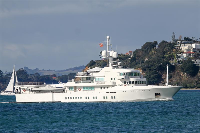 Senses - Superyacht - Waitemata Harbour - owned by Google co-founder Larry Page - July 12, 2020 - photo © Richard Gladwell / Sail-World.com