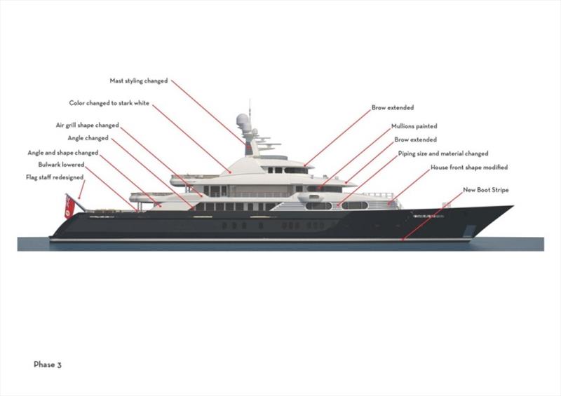 Phase three of M/Y Cocoa Bean's refit focused on improving the exterior styling of the yacht photo copyright Astilleros de Mallorca taken at  and featuring the Superyacht class