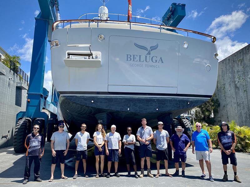 Beluga crew and the boat works crew photo copyright The Boat Works taken at  and featuring the Superyacht class