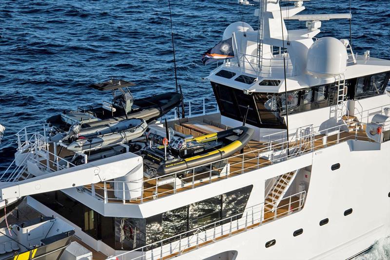 Bring the toys! A specialty of the expedition vessel is the array of craft brought along for the journey photo copyright Damen Yachting taken at  and featuring the Superyacht class