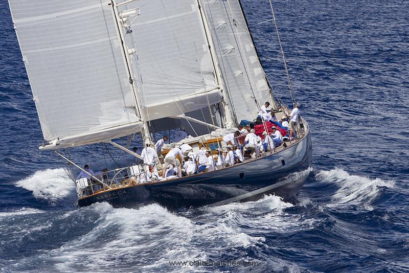 Round Antigua Race at the 11th Superyacht Challenge Antigua photo copyright Claire Matches / www.clairematches.com taken at  and featuring the Superyacht class