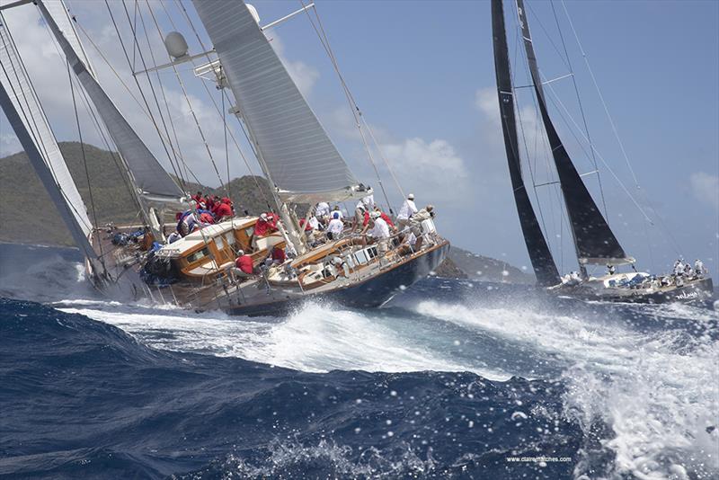 Rebecca & Nilaya on day one of the 11th Superyacht Challenge Antigua photo copyright Claire Matches / www.clairematches.com taken at  and featuring the Superyacht class